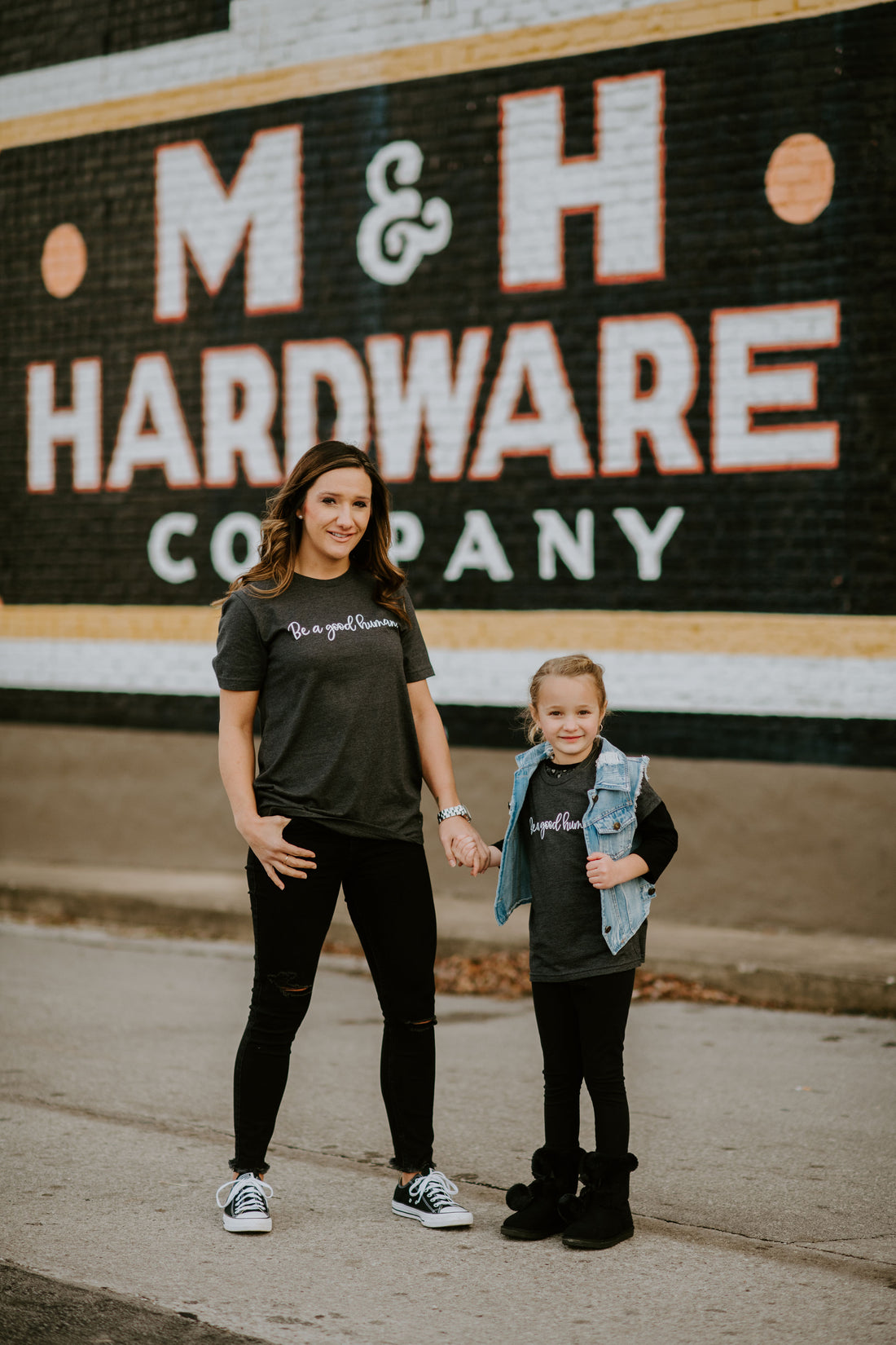 Be A Good Human {Grey} ~ Adults & Littles