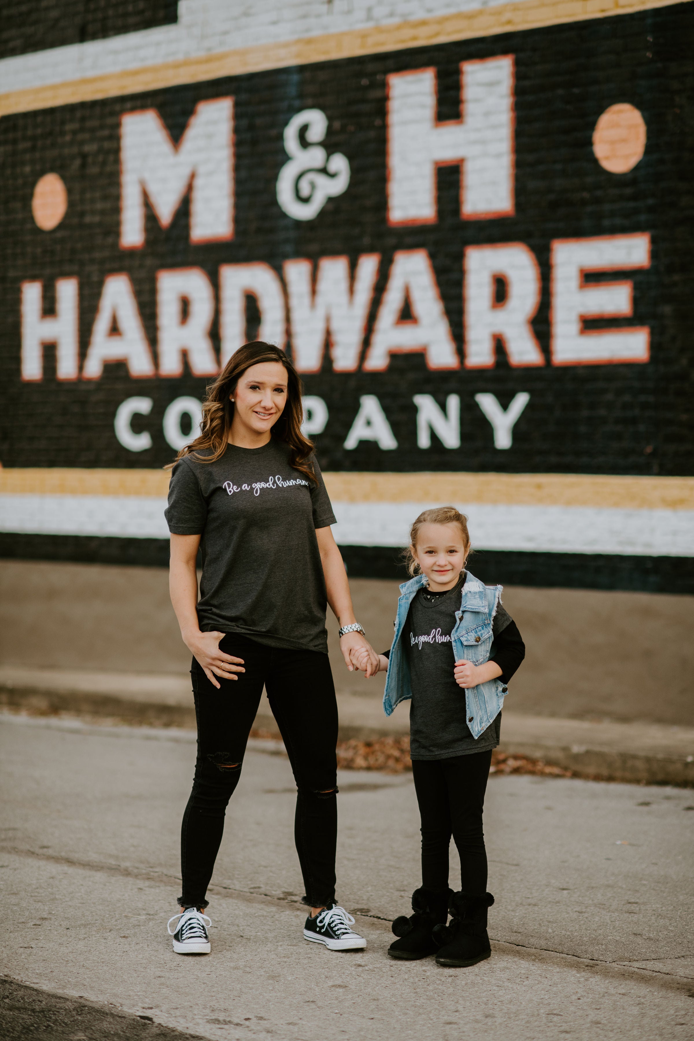 Be A Good Human {Grey} ~ Adults & Littles