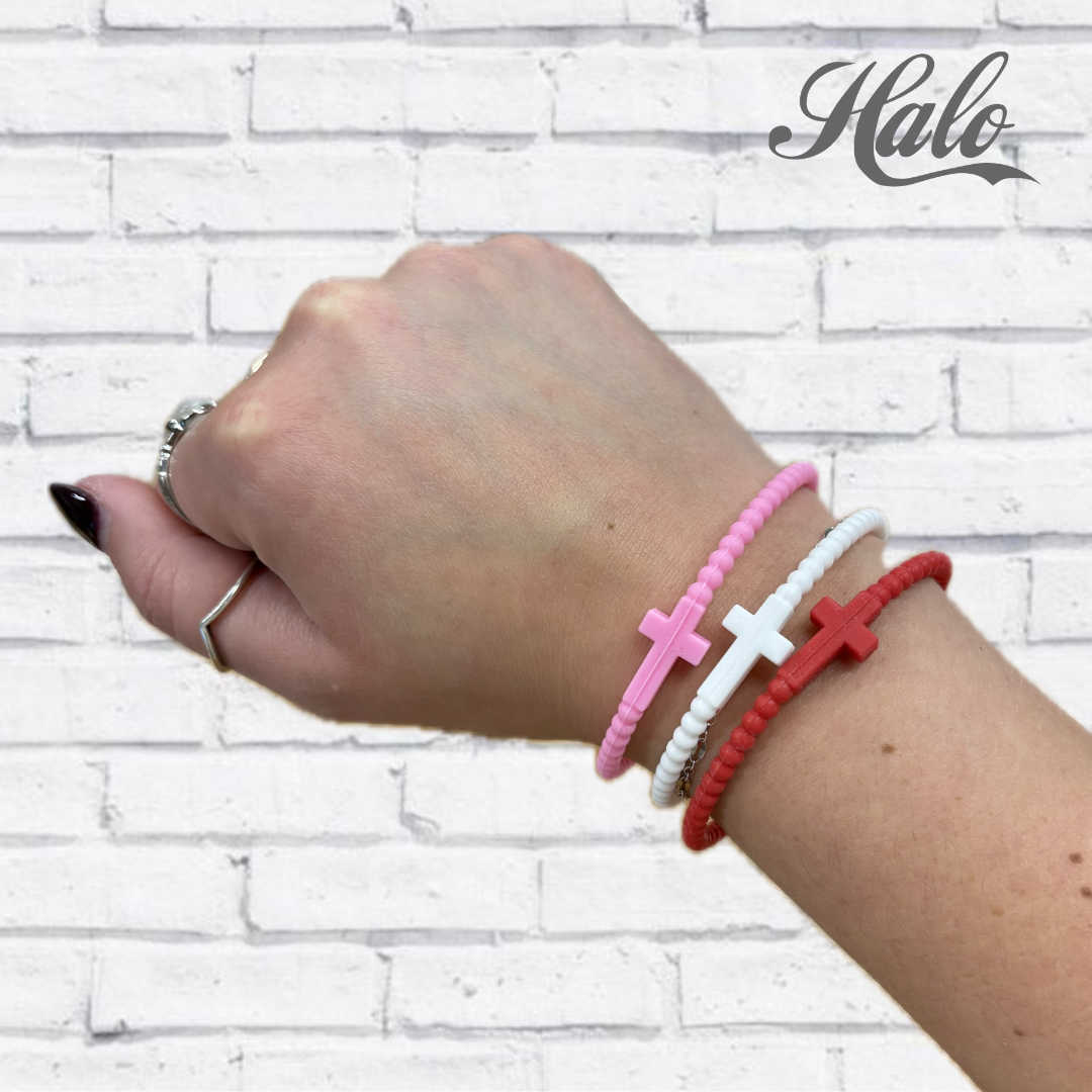 Cross Silicone Seasonal Bracelets {Ryan & Rose Jesus Bracelets}