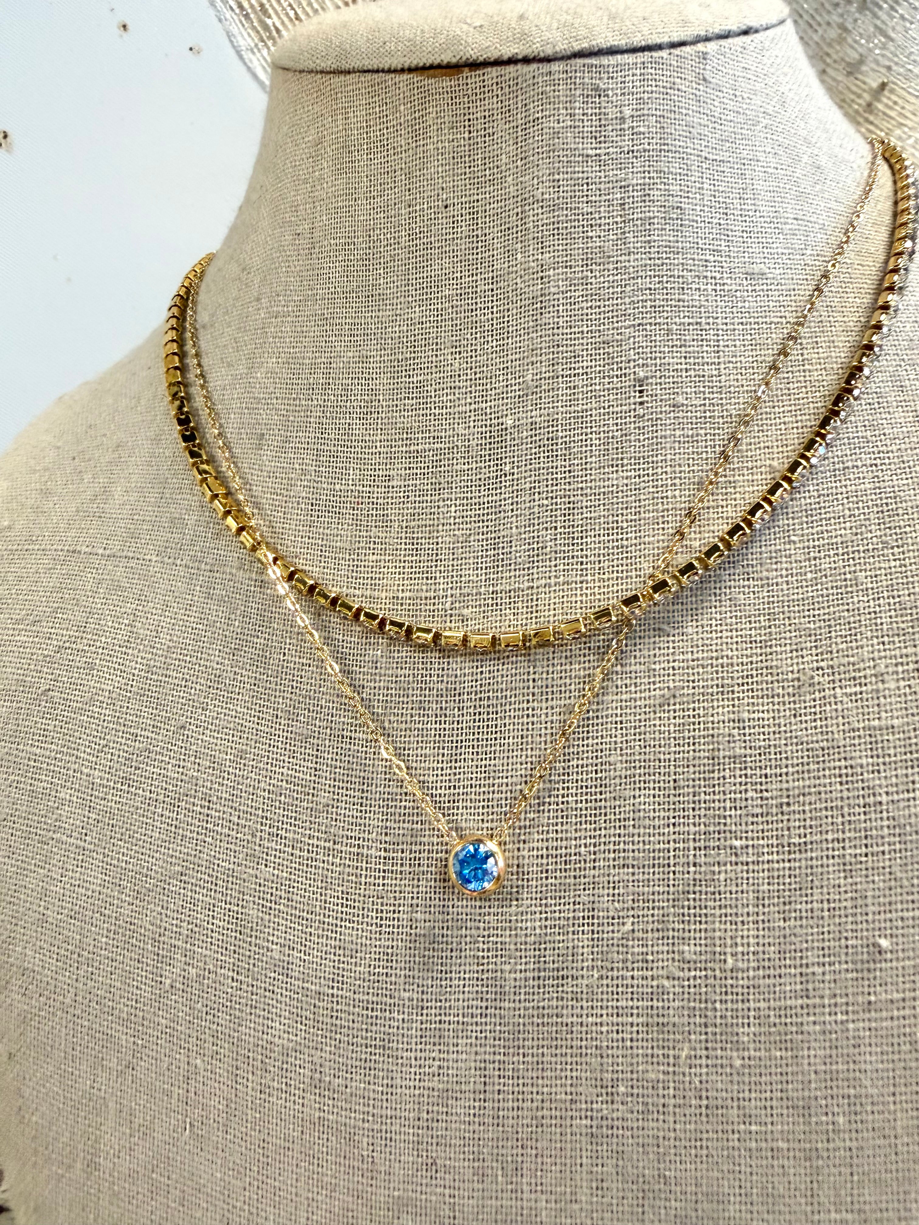 18K STAINLESS STEEL TARNISH FREE LAYERED NECKLACE