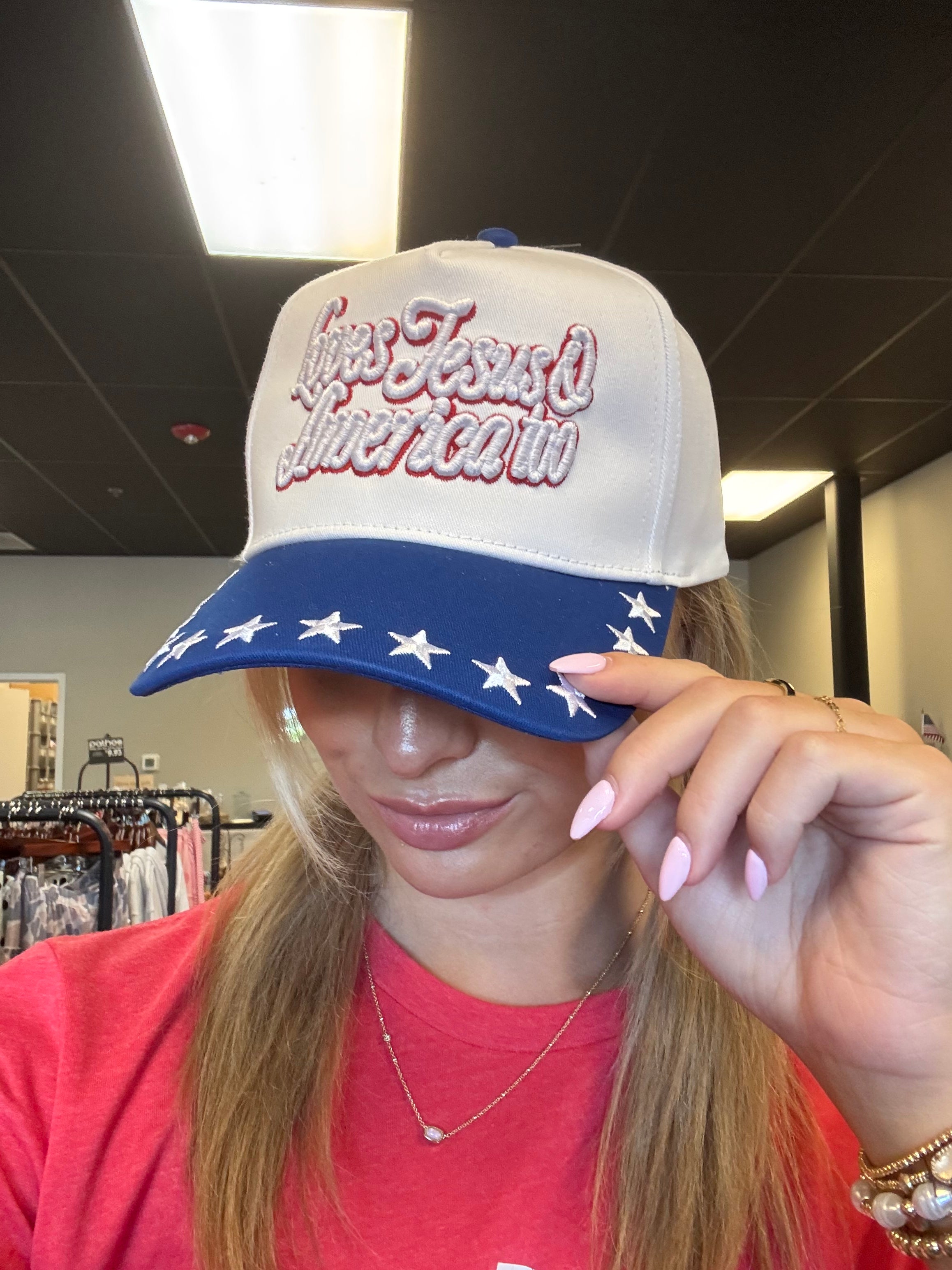 Patriotic Embroidered Hats