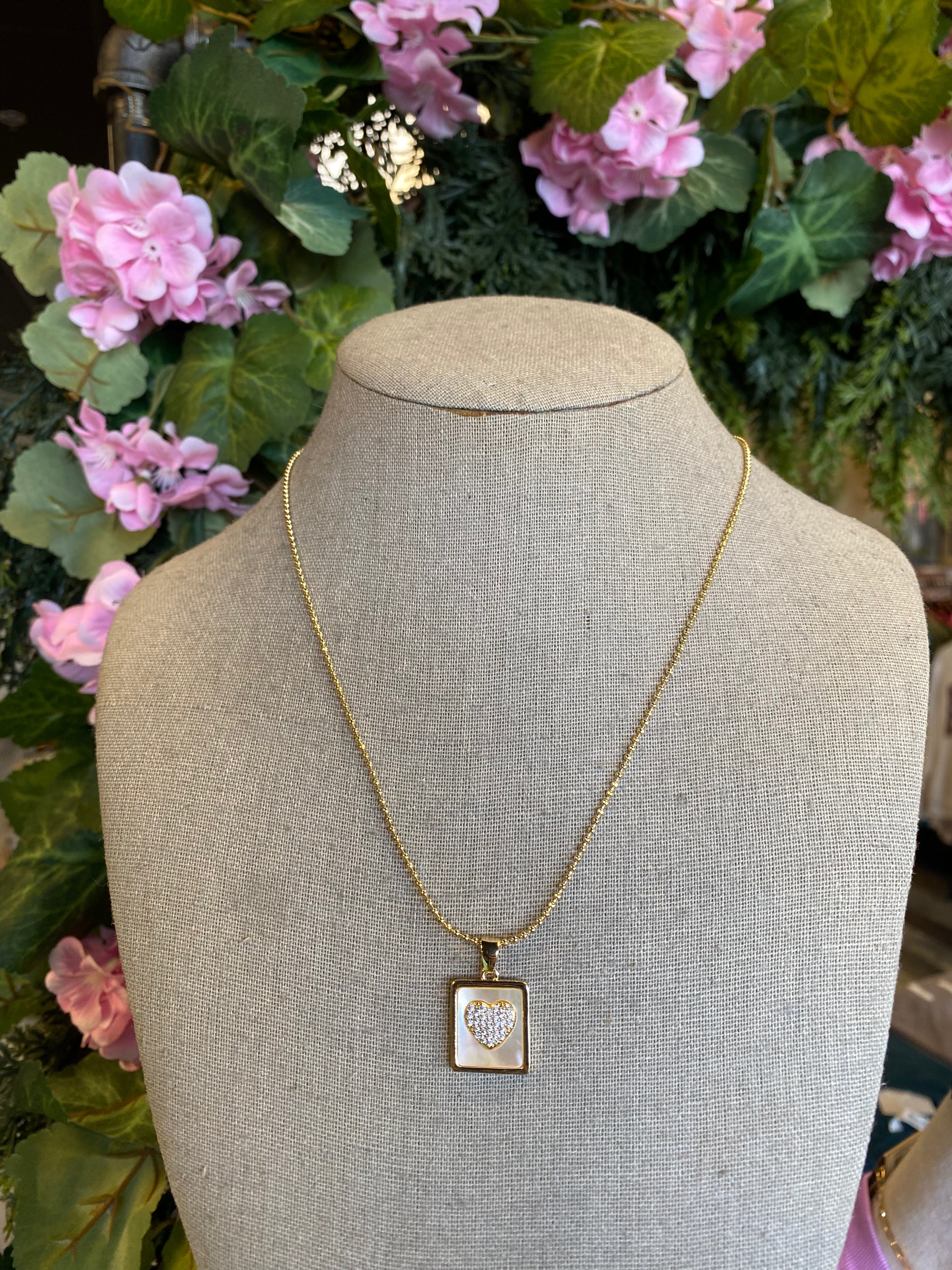 Epoxy Pendant Necklace with Rhinestone Options {Cross & Heart}