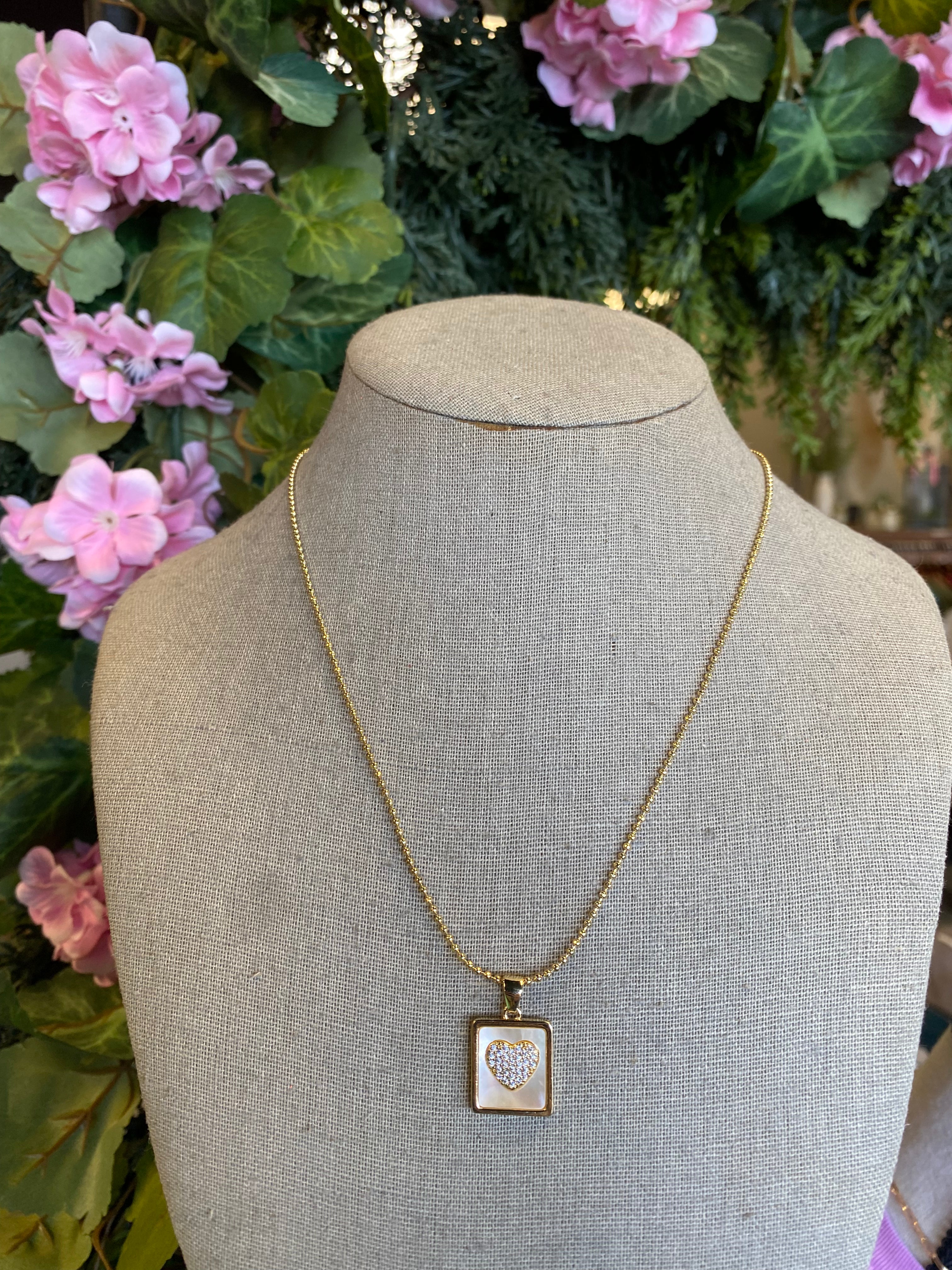 Epoxy Pendant Necklace with Rhinestone Options {Cross & Heart}