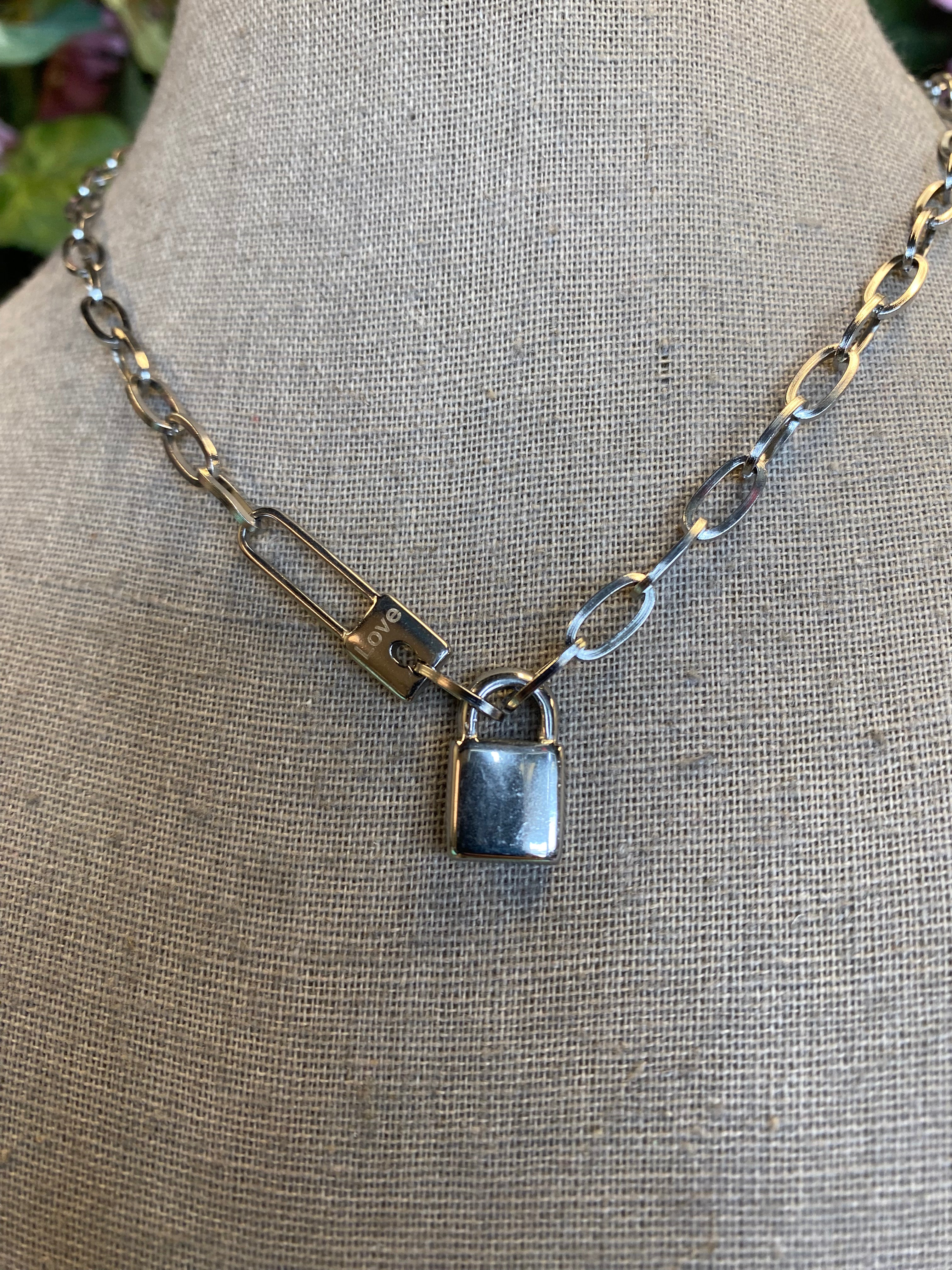 Lock & Clip Chain Necklace