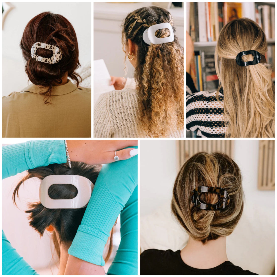 Teletie Rounded Flat Clips {Neutrals Collection}