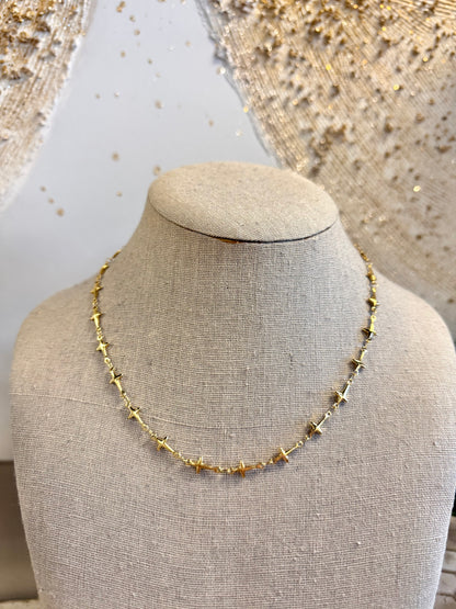 Gold Multi-Cross Necklace
