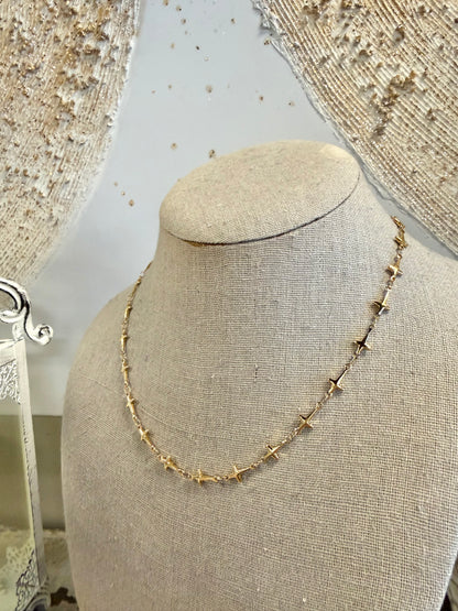 Gold Multi-Cross Necklace