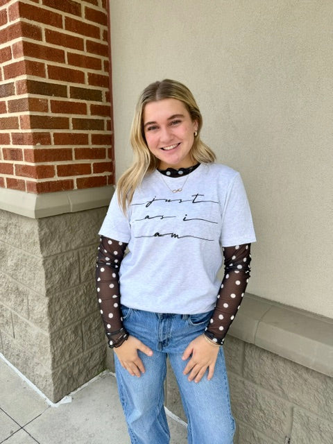 Long Sleeve Mesh Tops