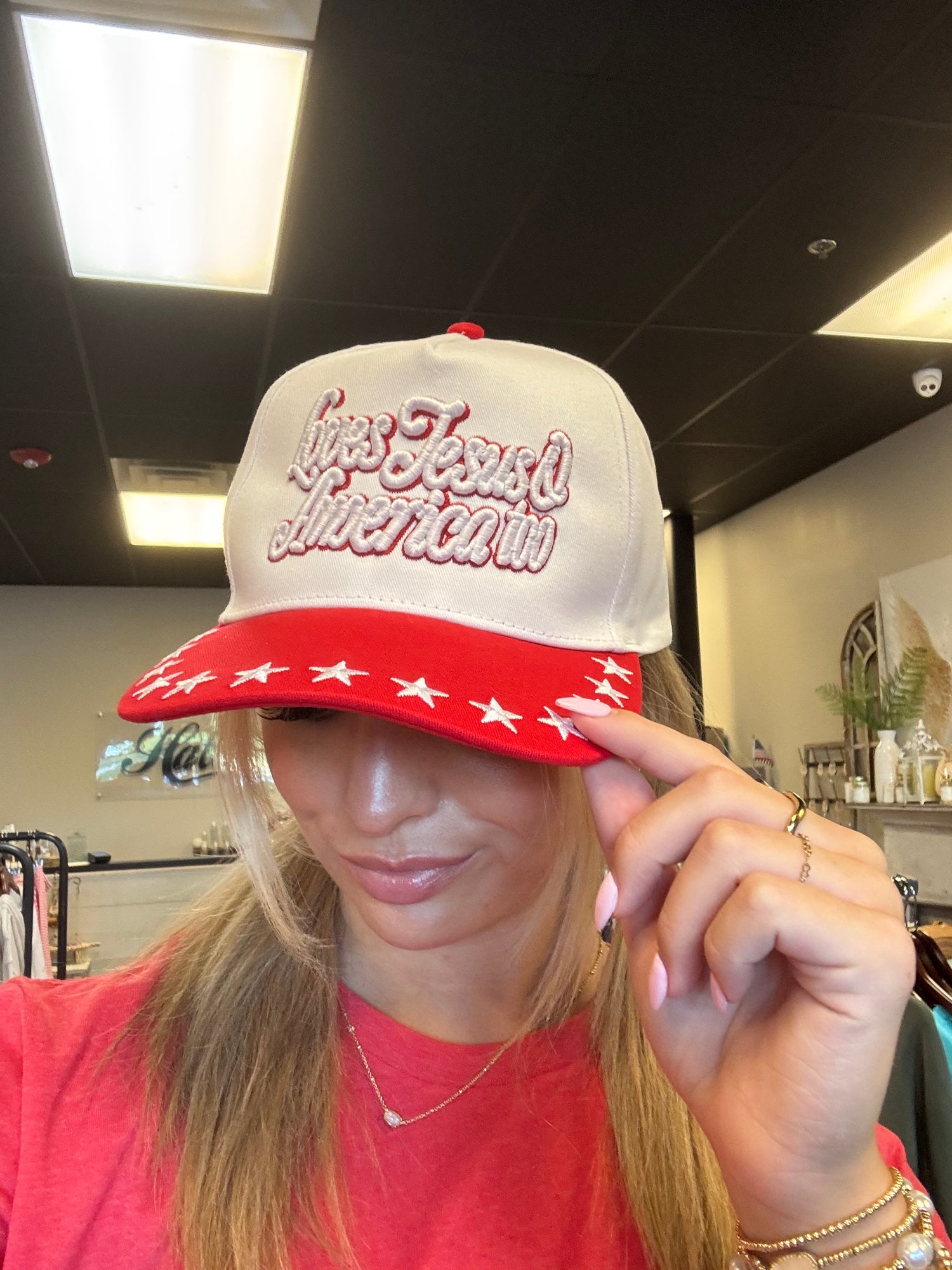 Patriotic Embroidered Hats