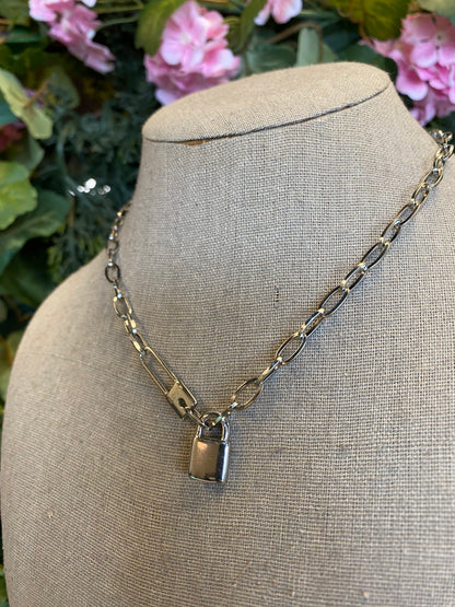 Lock &amp; Clip Chain Necklace
