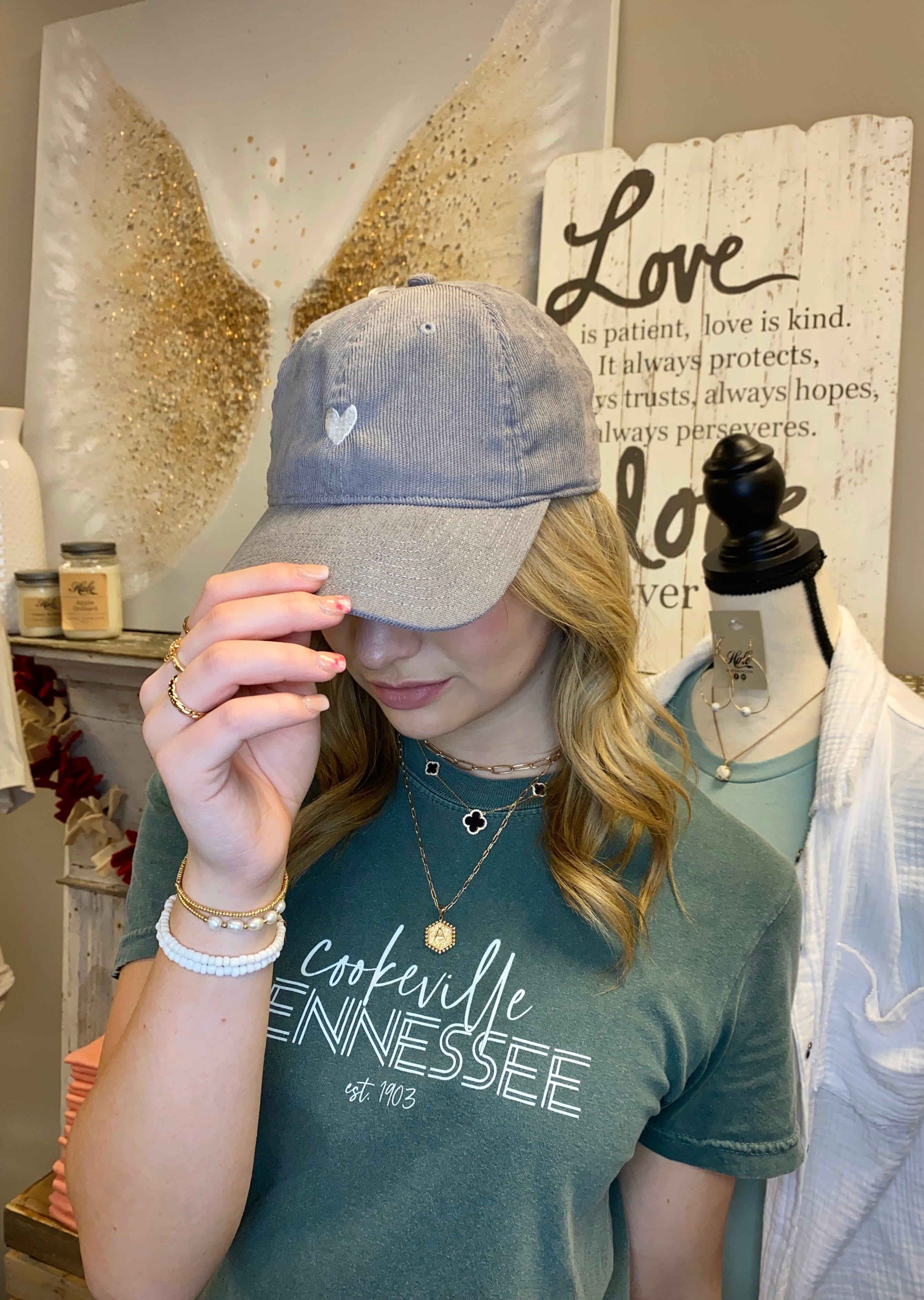 Embroidered Corduroy Caps
