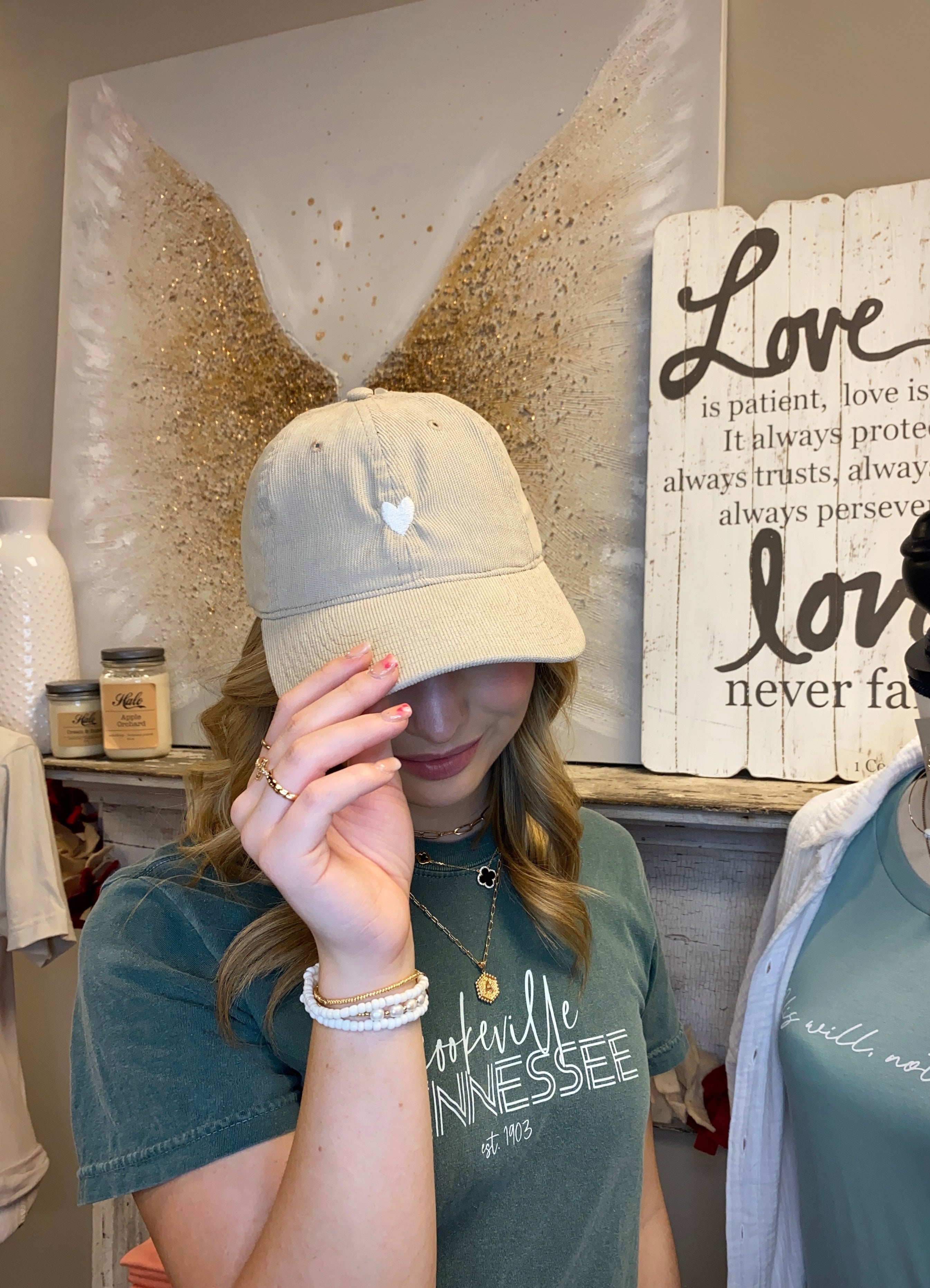 Embroidered Corduroy Caps