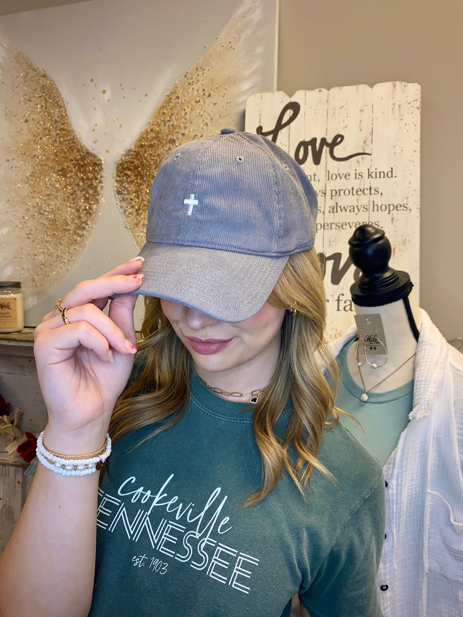 Embroidered Corduroy Caps