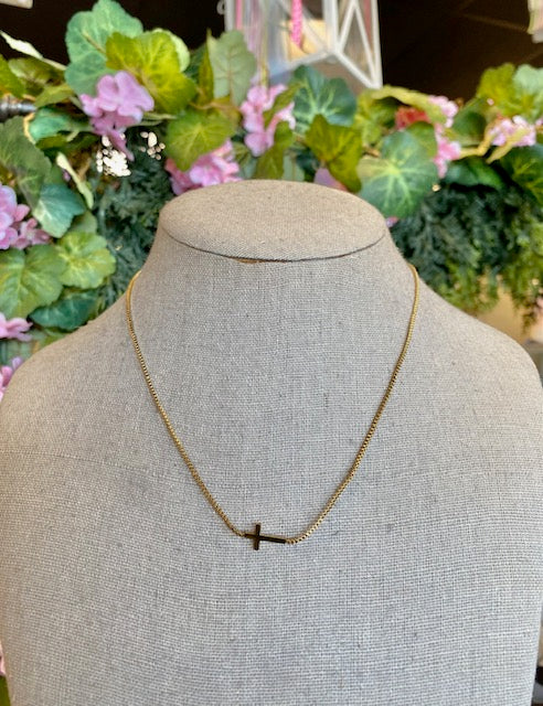 Gold Cross Necklace