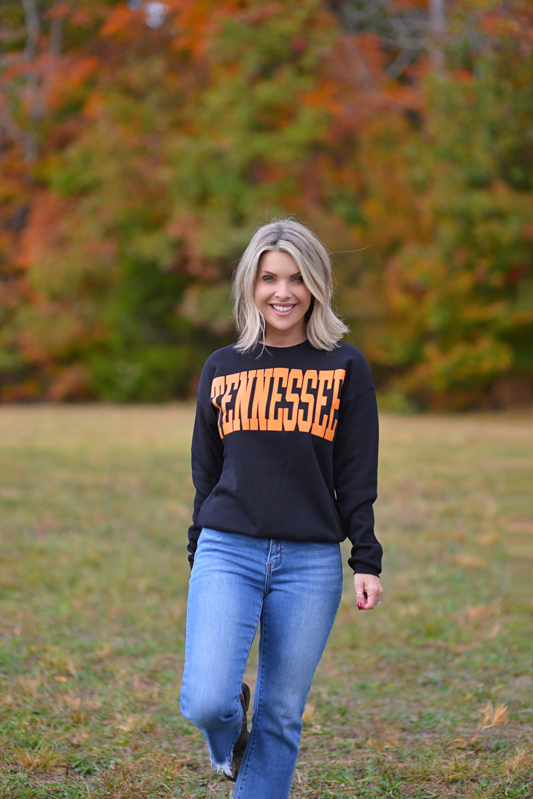 Dark Mode TENNESSEE Crewneck {orange ink}