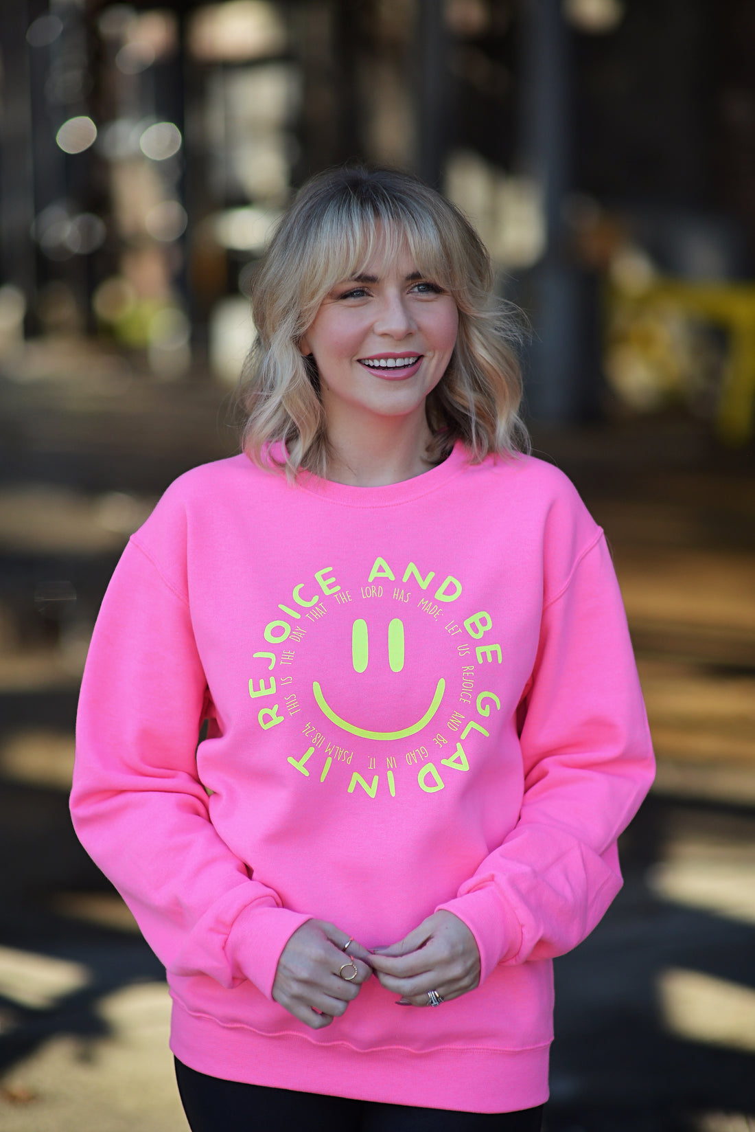 Rejoice &amp; Be Glad Smiley {Crewneck Fleece}