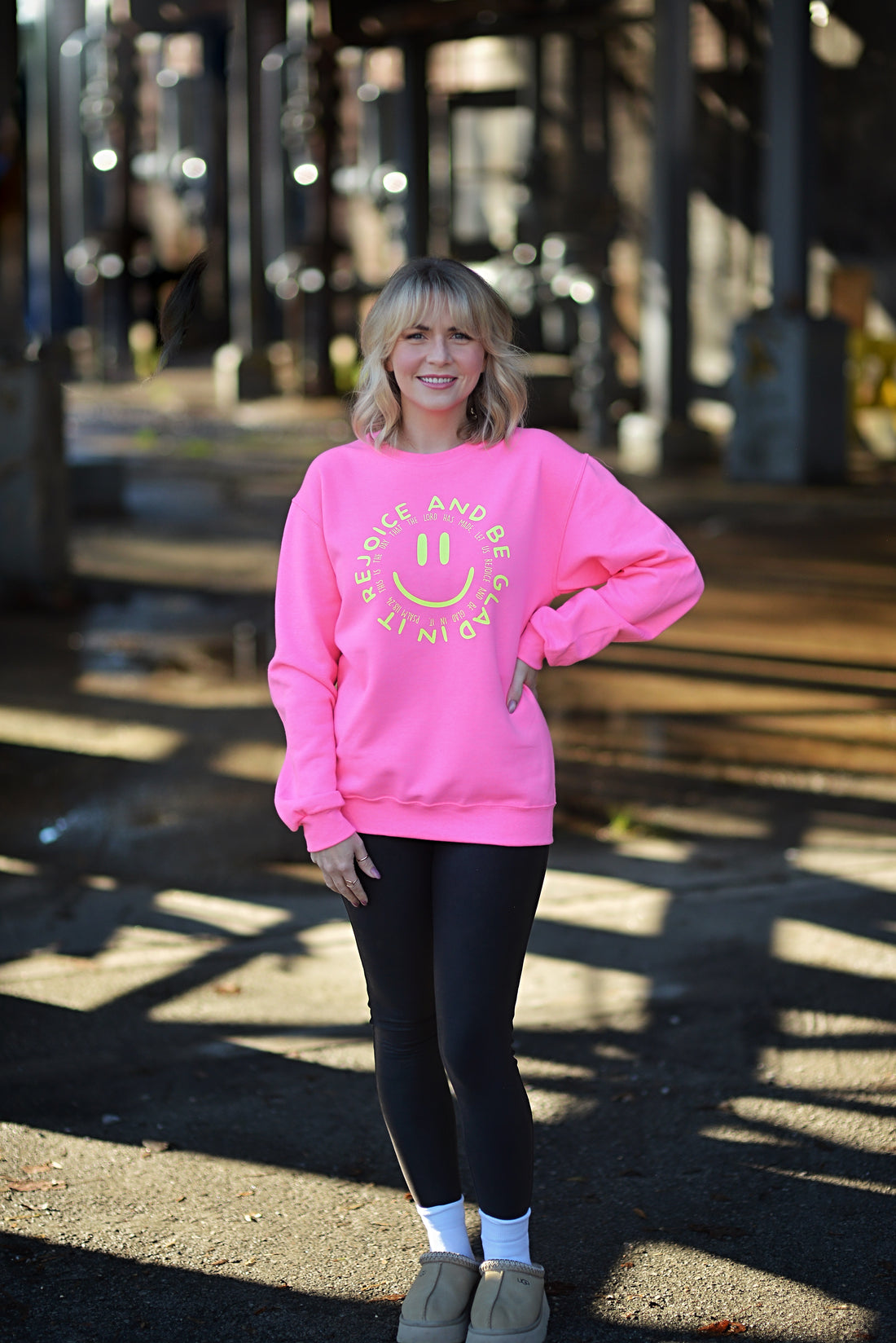 Rejoice &amp; Be Glad Smiley {Crewneck Fleece}