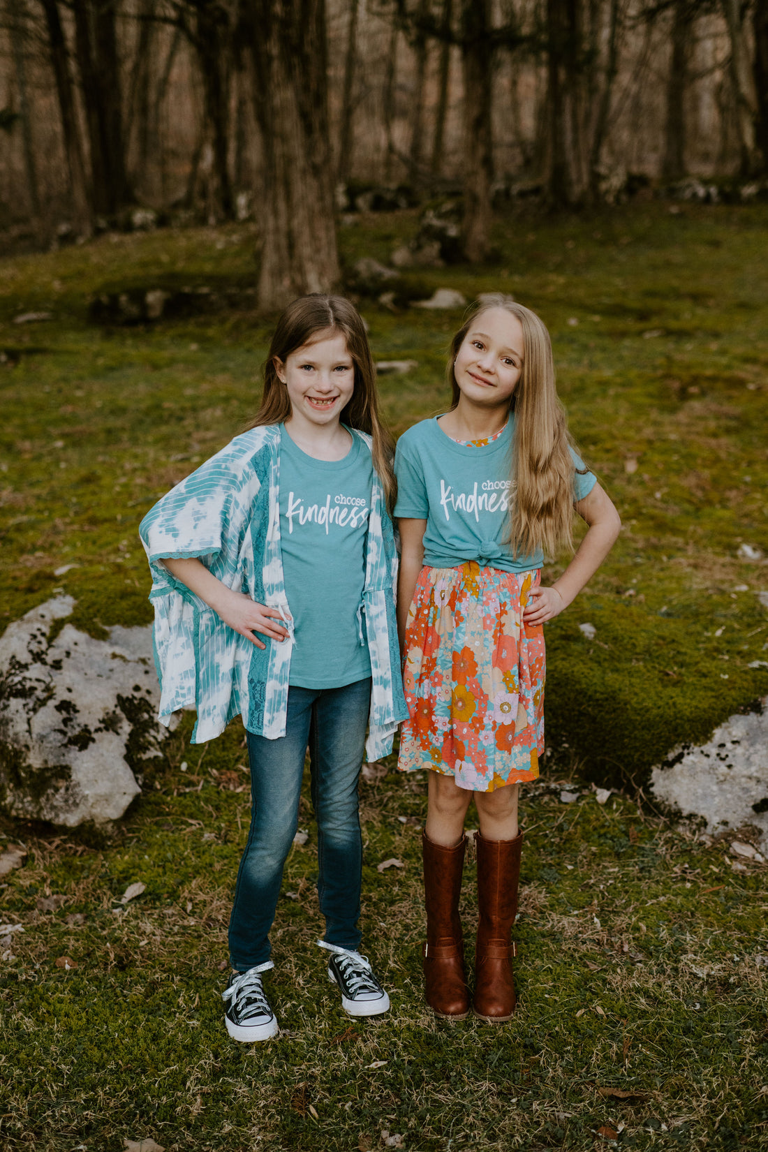 Choose Kindness {Heather Blue Lagoon} ~ Adults and Littles