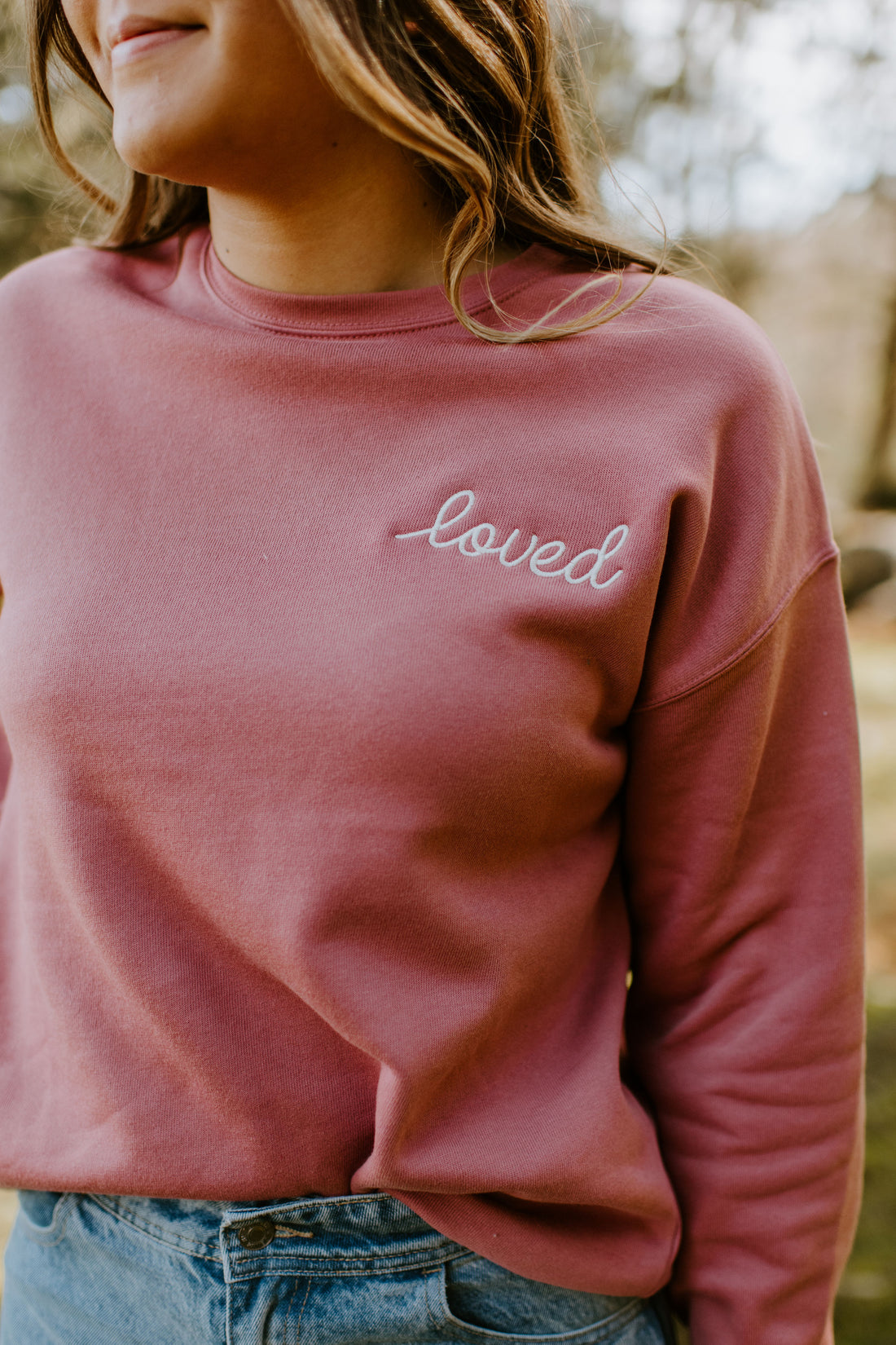 loved {Embroidered Crewneck Fleece}