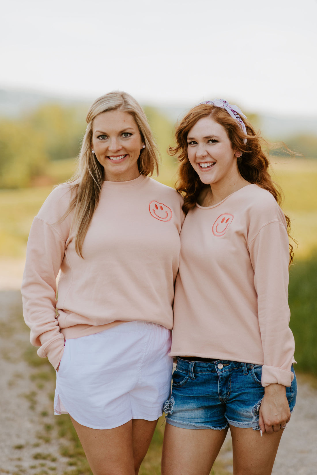 Smiley Face {Embroidered Crewneck Fleece}